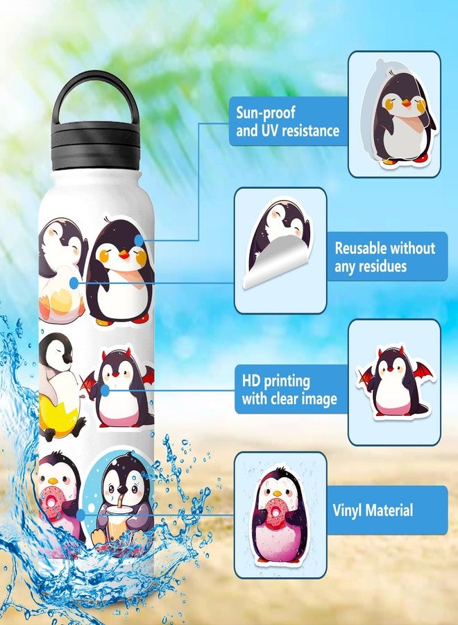 Qitiieli 100 PCS Penguin Stickers, Cute Animal Decoration Vinyl Waterproof Sticker for Water Bottle Laptop Guitar Phone Skateboard, Kids Christmas Gifts, 2025 Friend Penguin Decor, for Teen Childrens Girls - Image 5